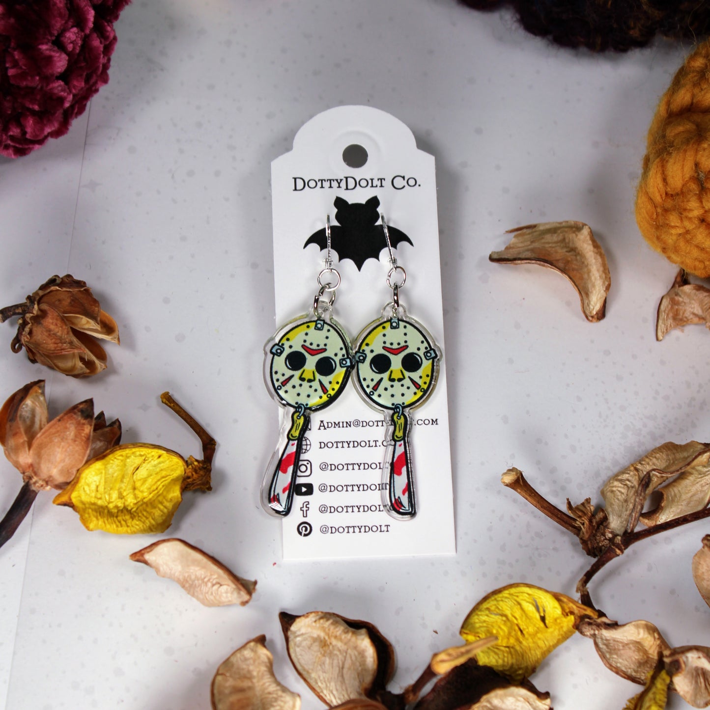 "Masks & Machetes" - Horror Icon Earrings