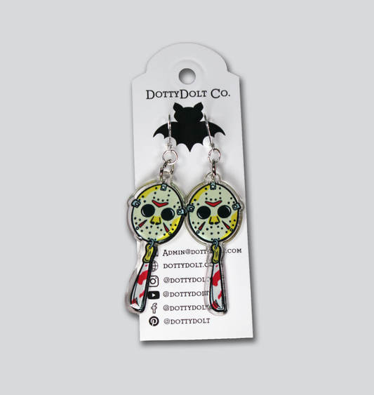 "Masks & Machetes" - Horror Icon Earrings