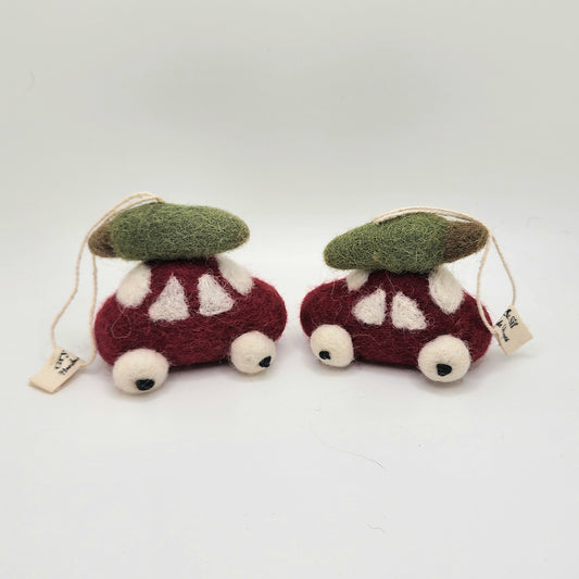 "Red Car with Tree" - Gry and Sif