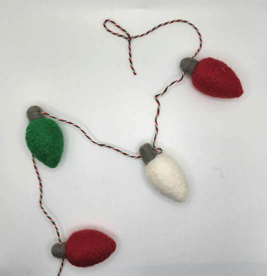 "Holiday Lights" - 6ft. Felt Shape Garland