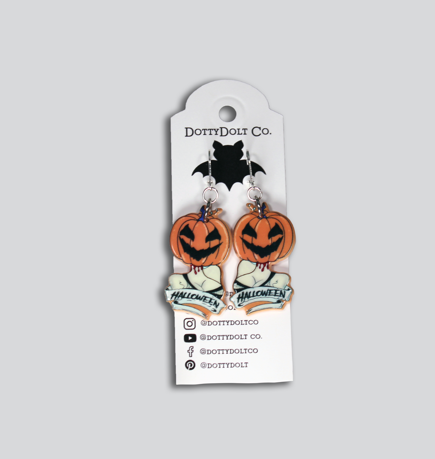 "Pumpkin Beauty Queen" - Horror Icon Earrings