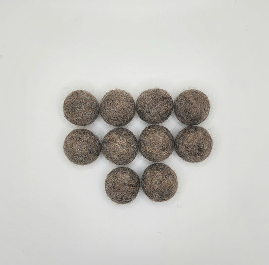 Ash Grey - Wool Felt Balls