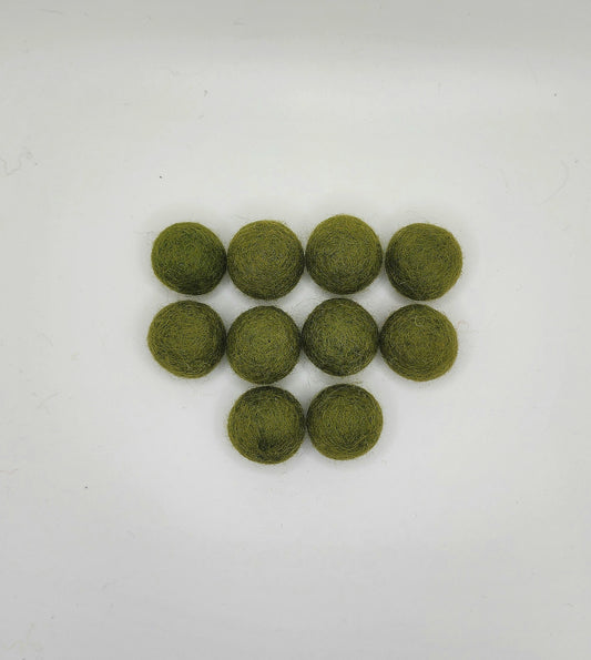 Moss - Wool Felt Balls