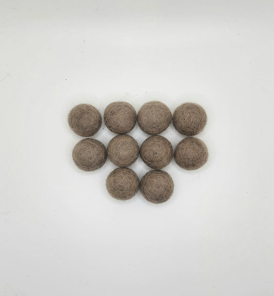 Khaki - Wool Felt Balls