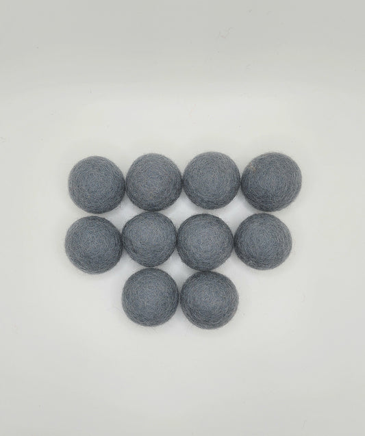 Slate Blue - Wool Felt Balls