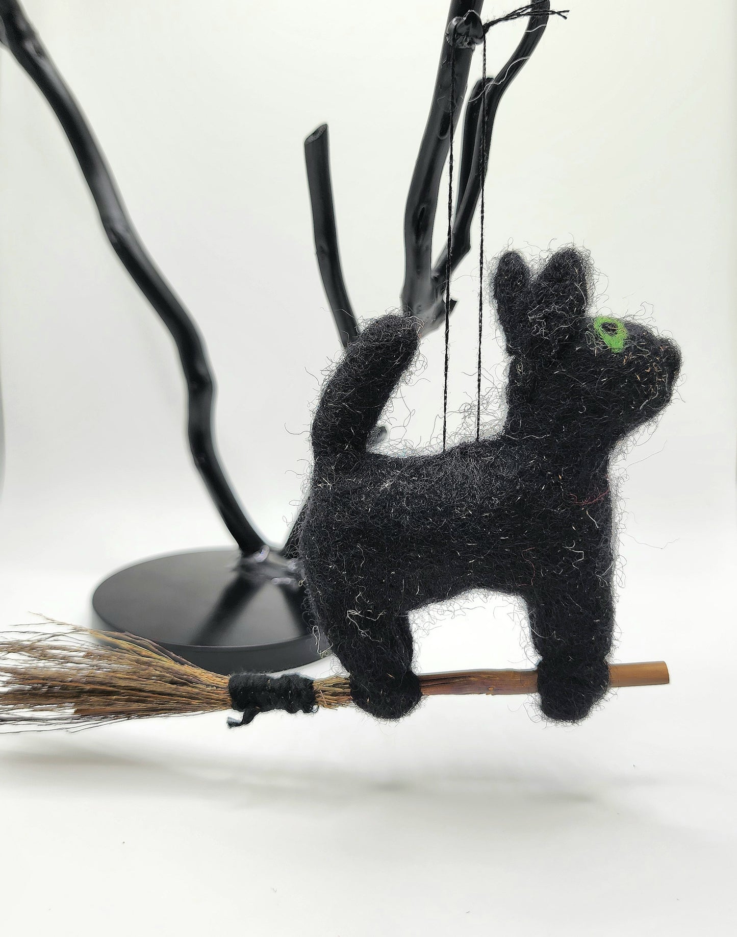 "Broomstick Black Cat"