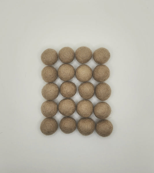 Buff- Wool Felt Balls