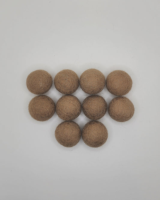 Caramel - Wool Felt Balls